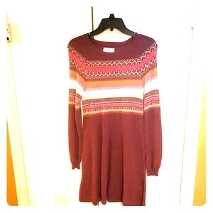 Girls Justice Multi color Sweater Dress Sz 16